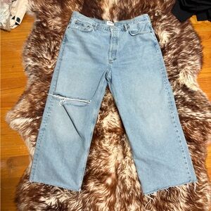 AGoldE Low Rise Baggy Ripped Jeans